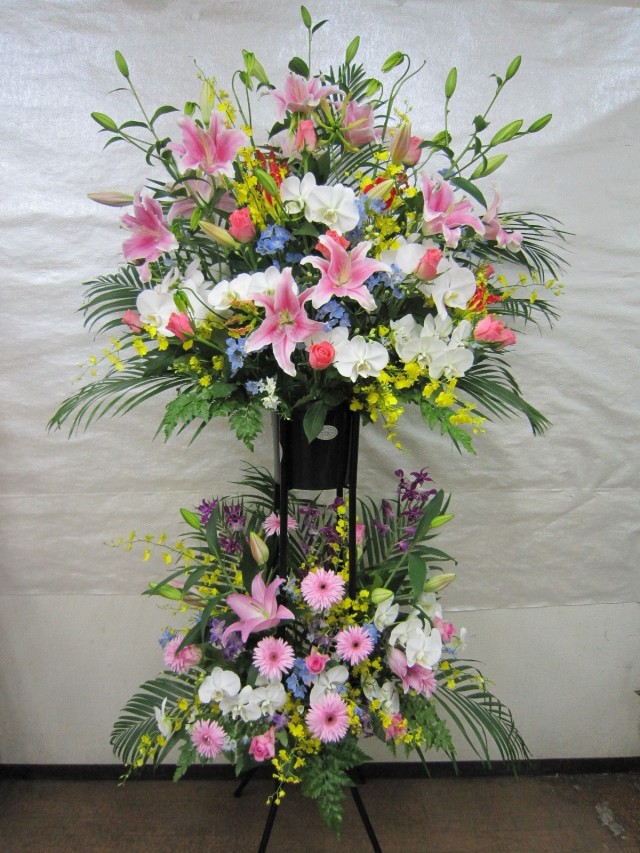 スタンド花二段